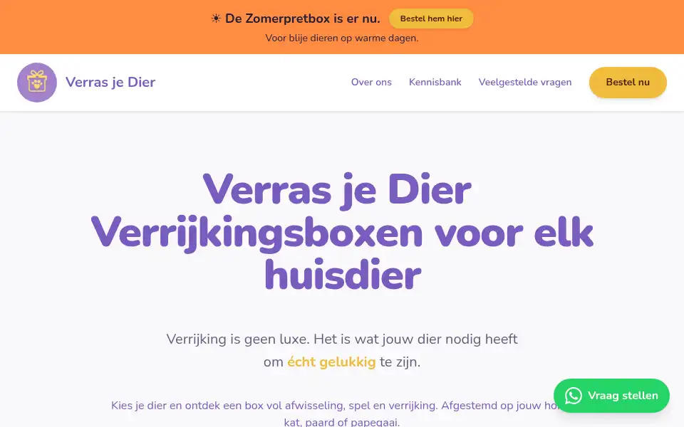 Screenshot of verrasjedier.com