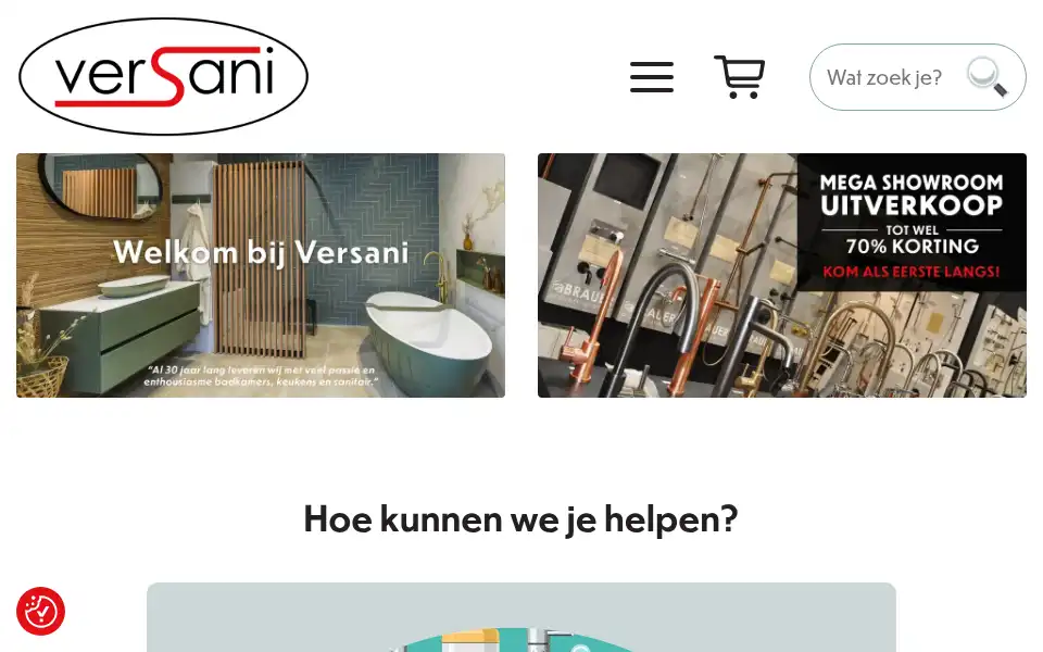Screenshot of versani.nl