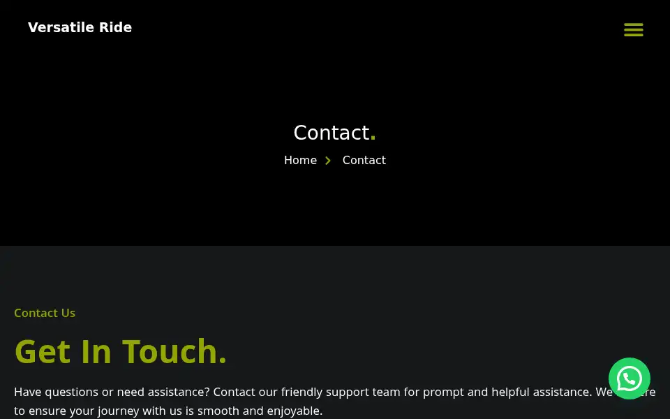 Screenshot of versatileride.com