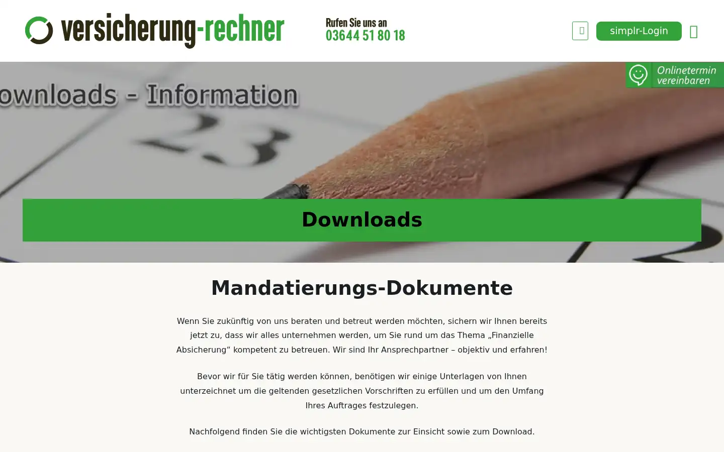 Screenshot of versicherung-rechner.de