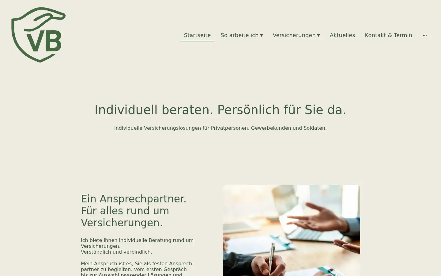 Screenshot of versicherungsmakler-burger.de
