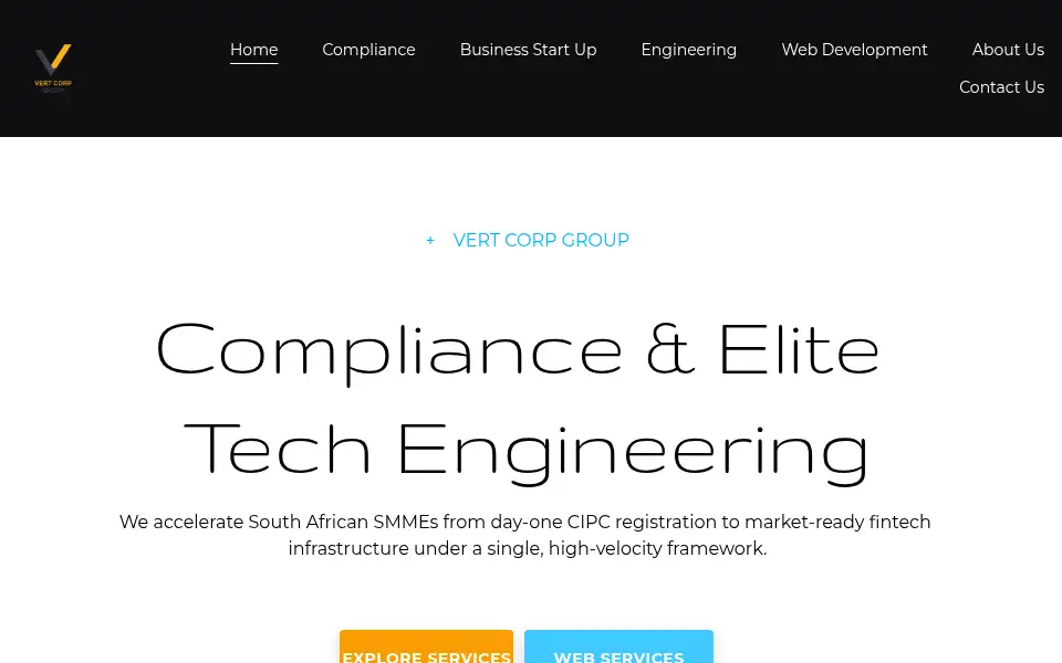 Screenshot of vertcorp.org