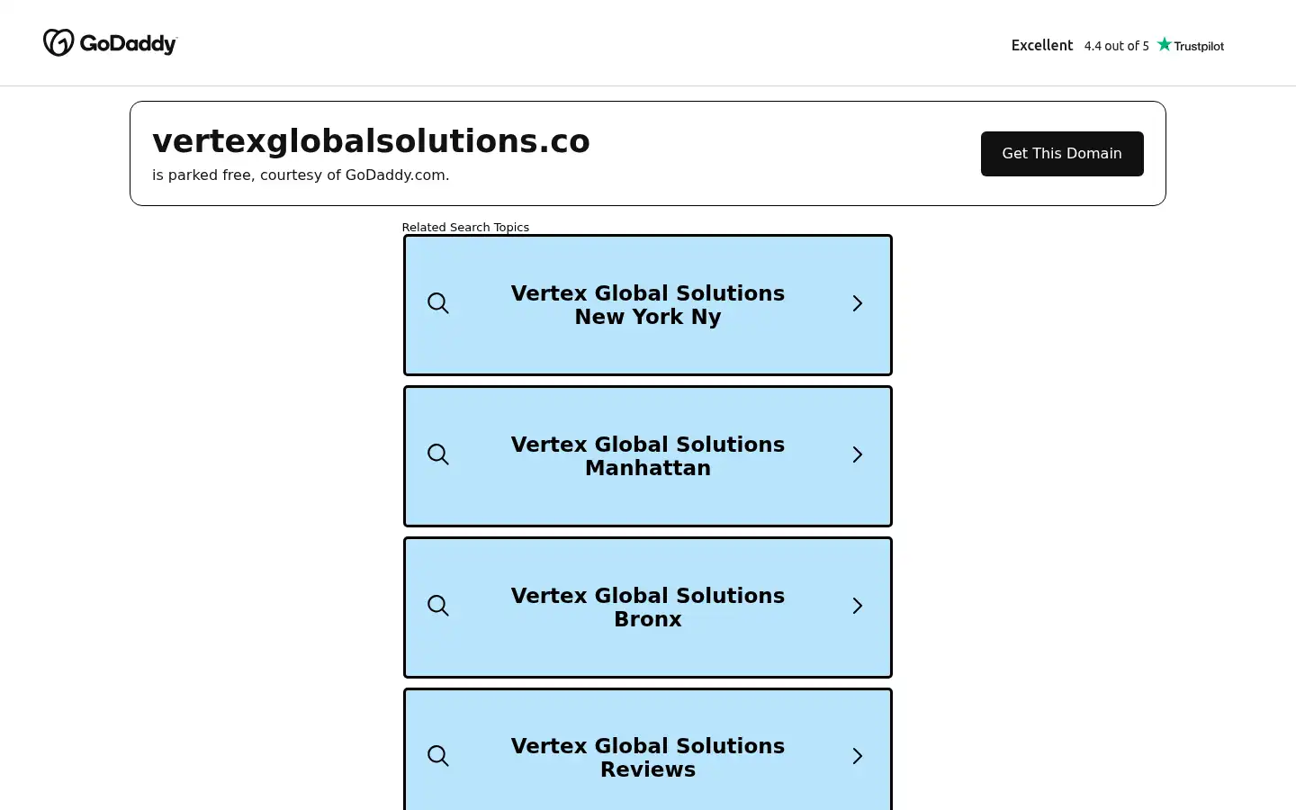 Screenshot of vertexglobalsolutions.co