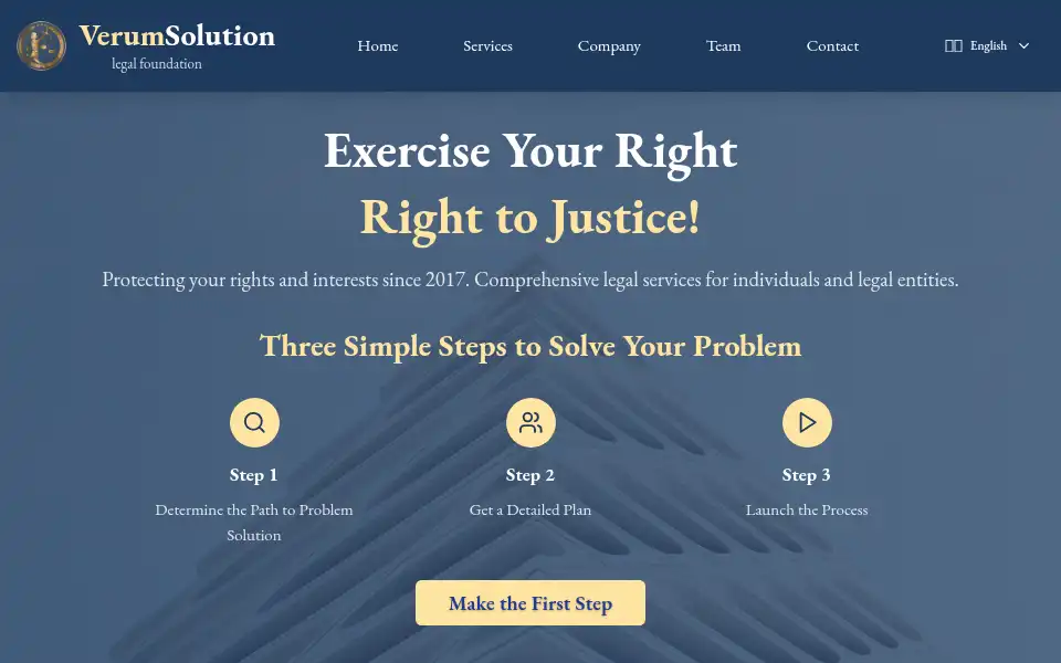 Screenshot of verumsolution.com