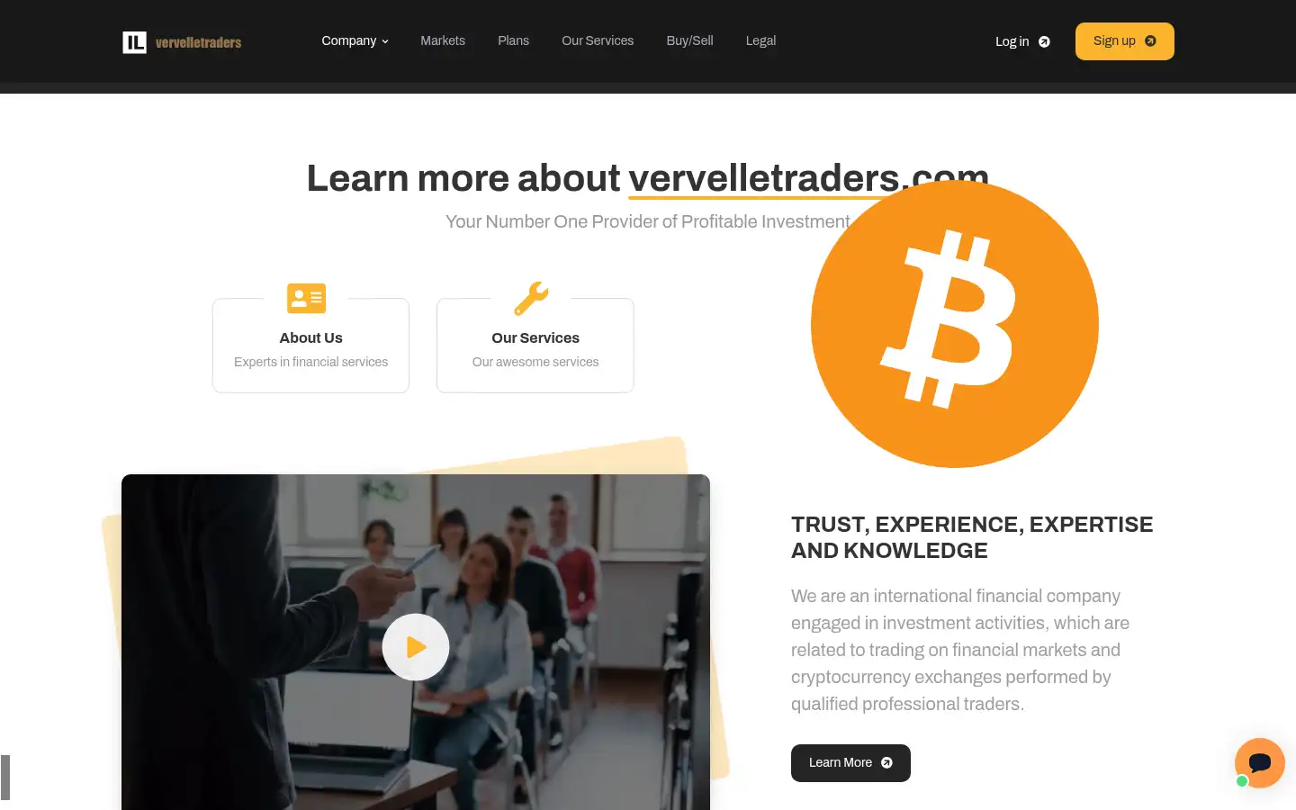 Screenshot of vervelletraders.com