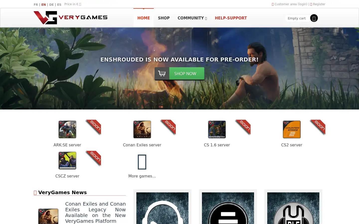 Screenshot of verygames.net