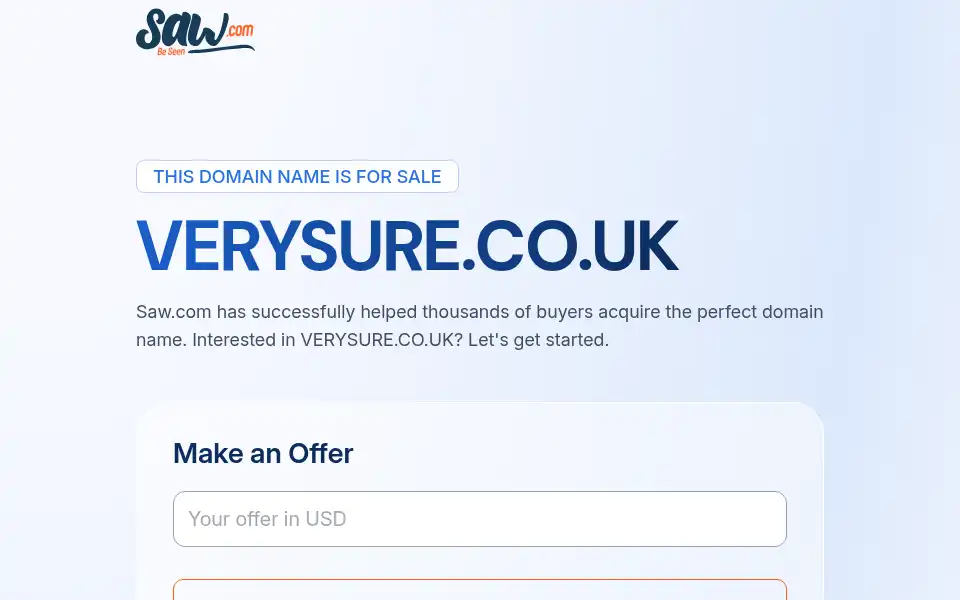 Screenshot of verysure.co.uk