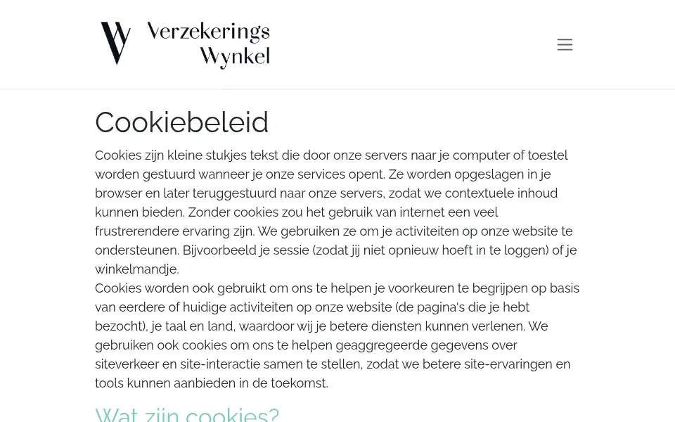 Screenshot of verzekeringswynkel.be