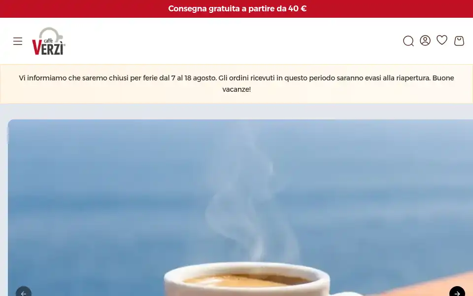 Screenshot of verzicaffe.it