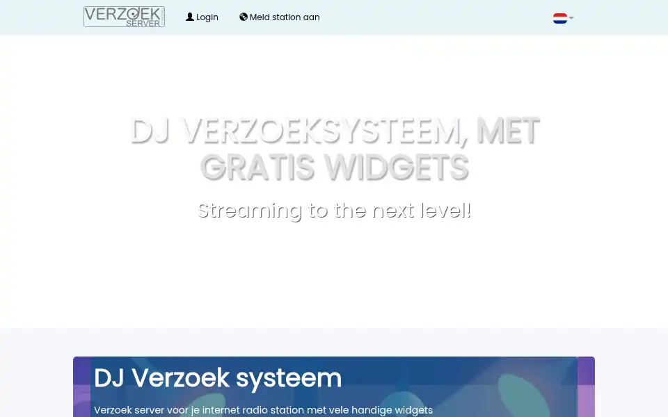 Screenshot of verzoek.inetcast.nl