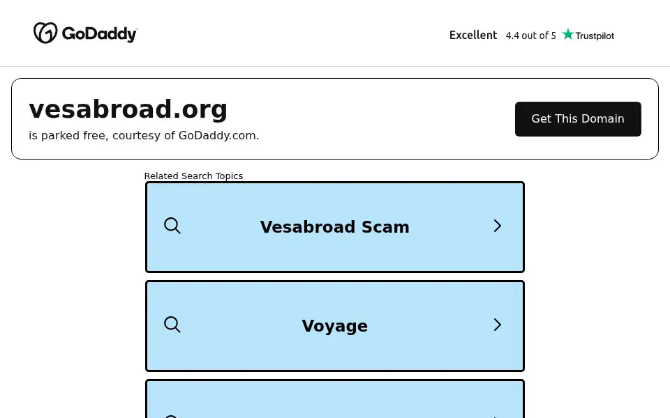 Screenshot of vesabroad.org
