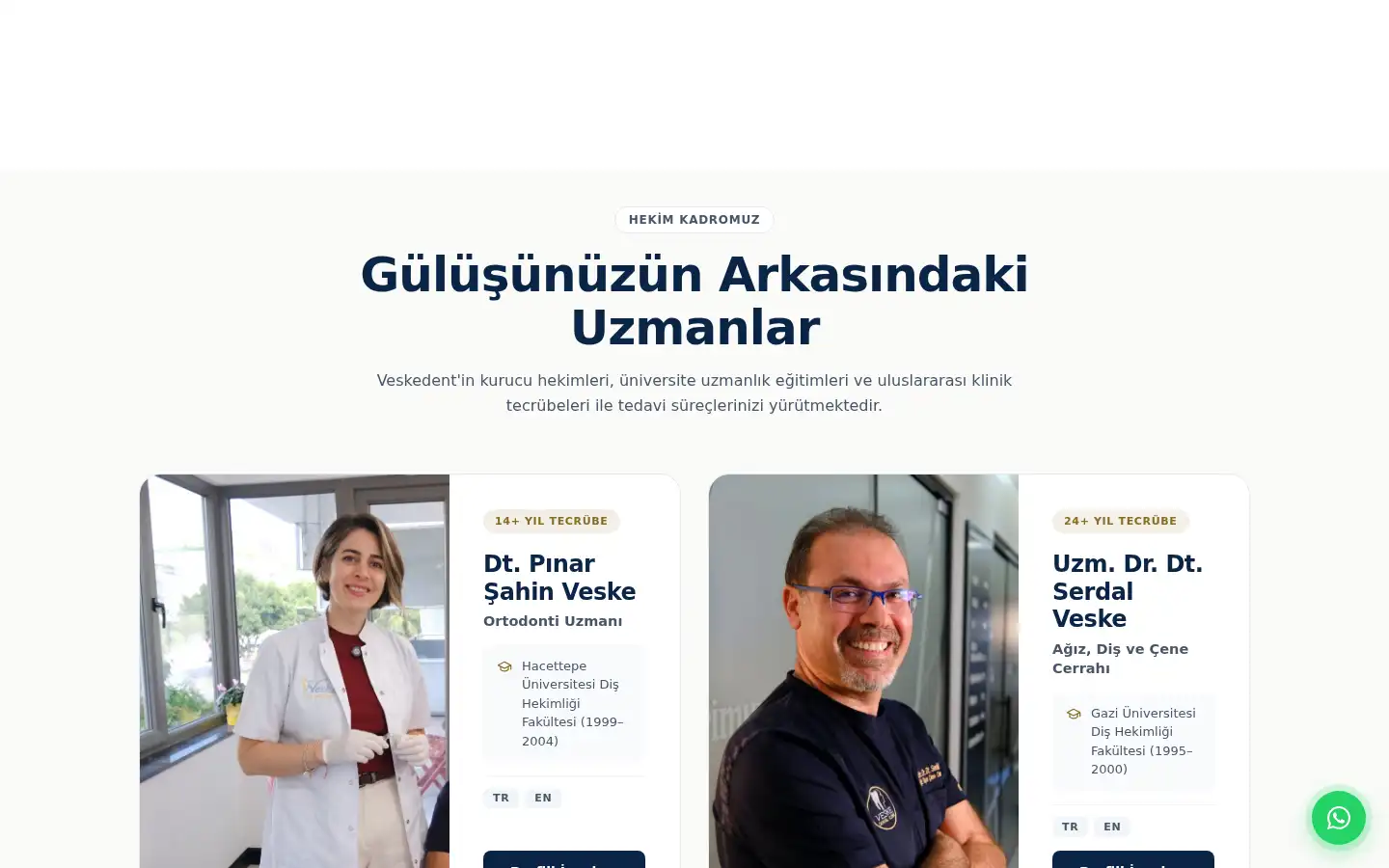 Screenshot of veskedent.com