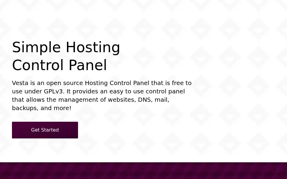 Screenshot of vestacp.com