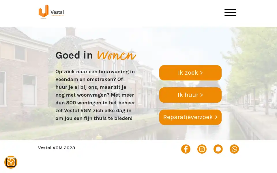 Screenshot of vestal.nl