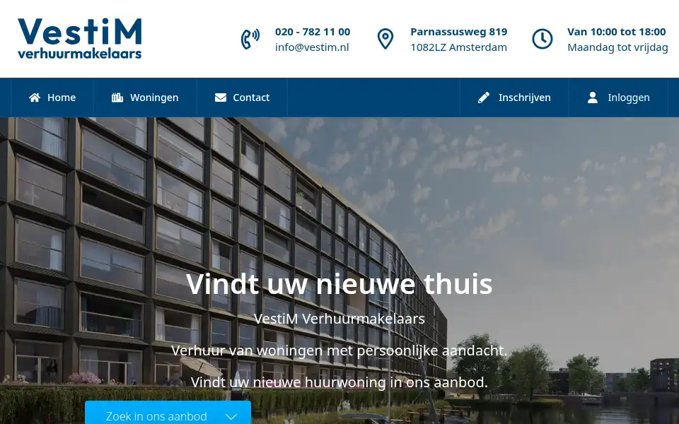 Screenshot of vestim.nl
