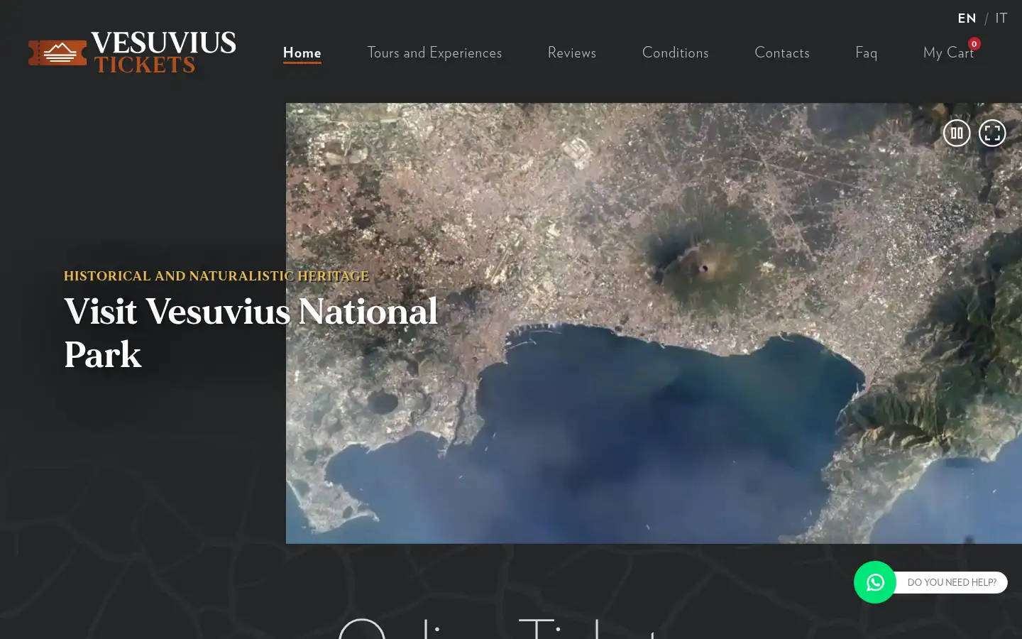 Screenshot of vesuviustickets.com