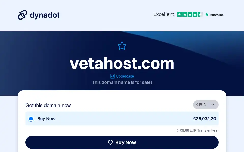 Screenshot of vetahost.com