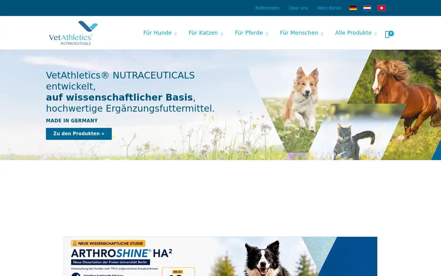 Screenshot of vetathletics.com