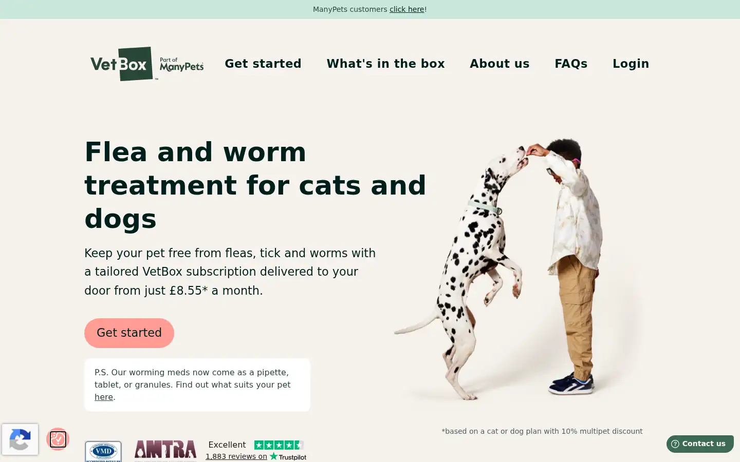 Screenshot of vetbox.com