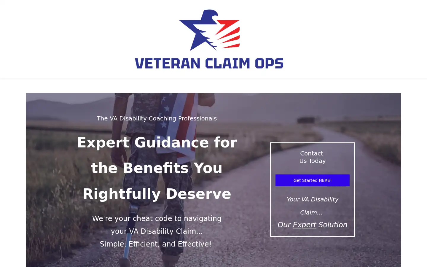 Screenshot of vetclaimops.com