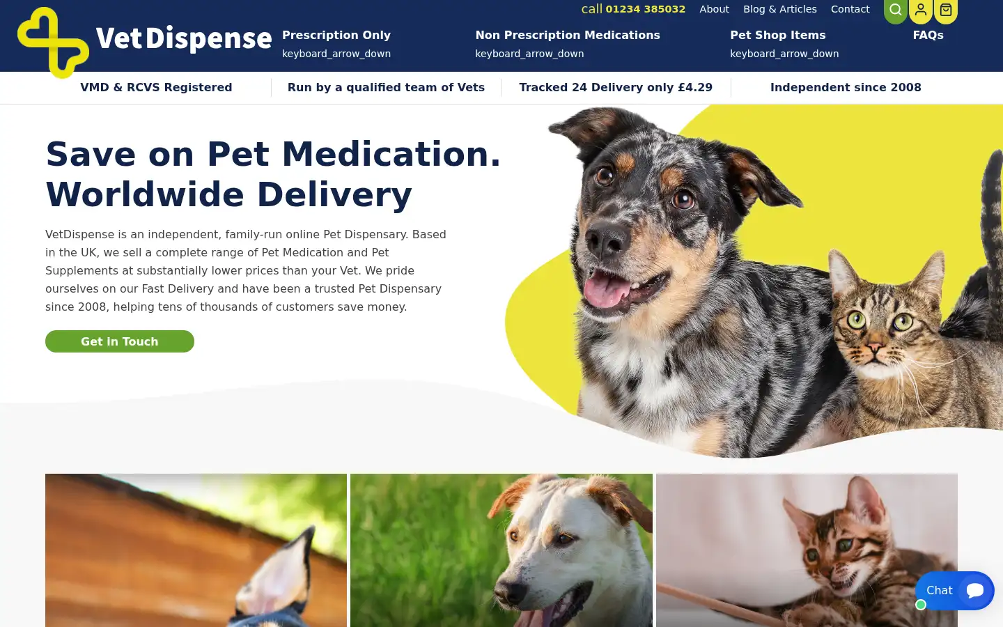 Screenshot of vetdispense.co.uk