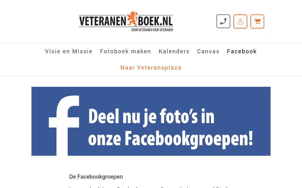 Screenshot of veteranenboek.nl