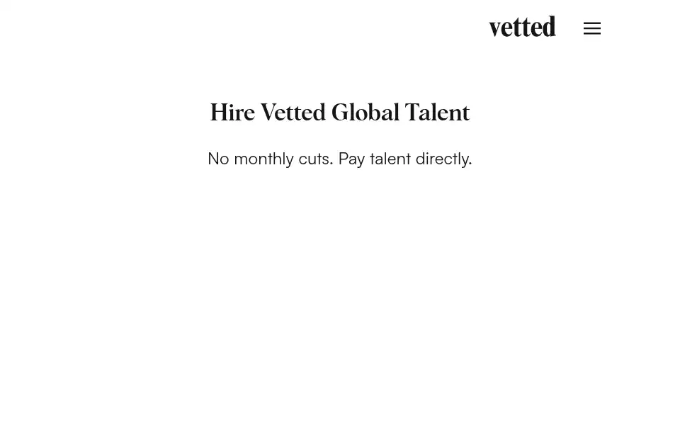 Screenshot of vettedrecruit.com