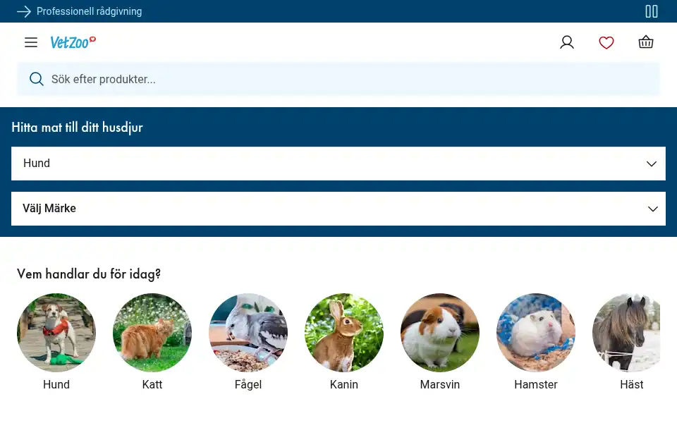 Screenshot of vetzoo.se