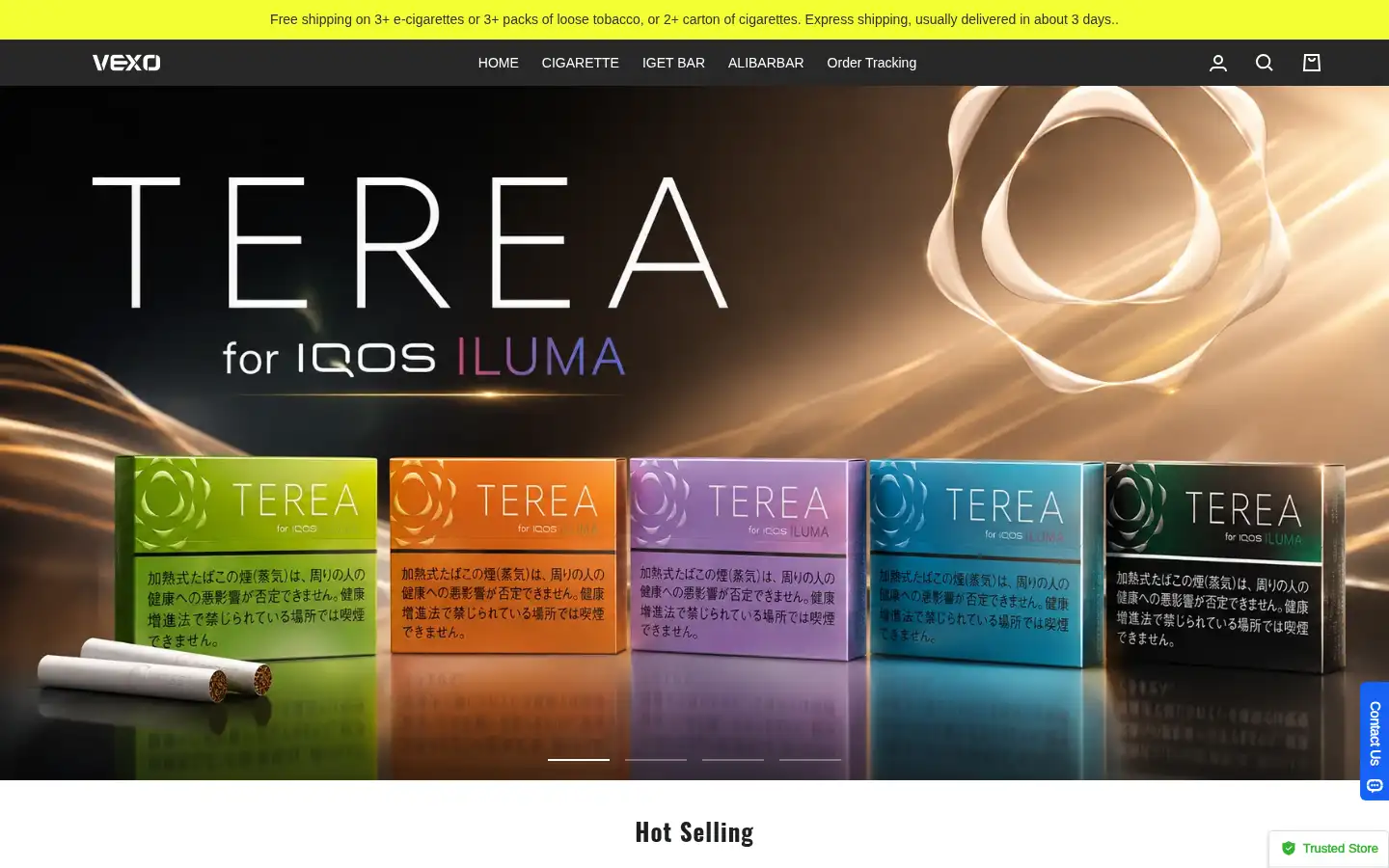 Screenshot of vexo-shop.com