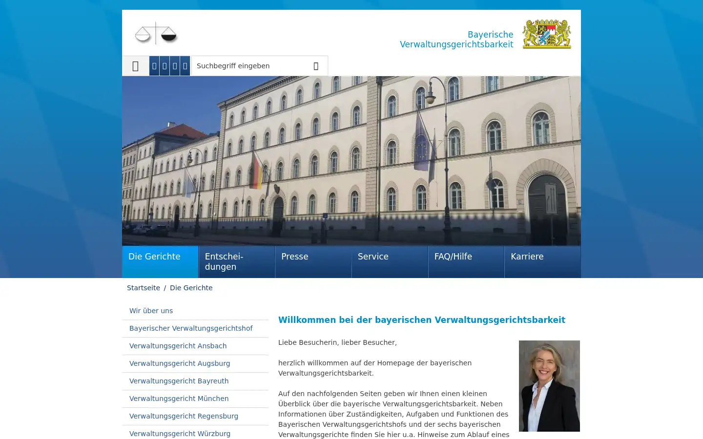 Screenshot of vgh.bayern.de