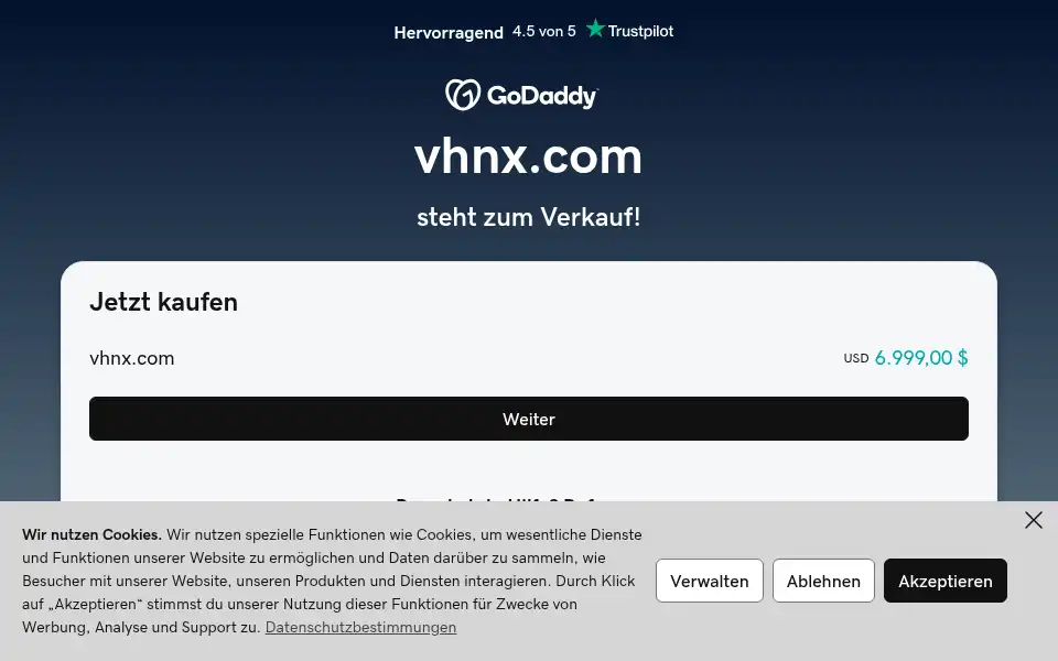 Screenshot of vhnx.com