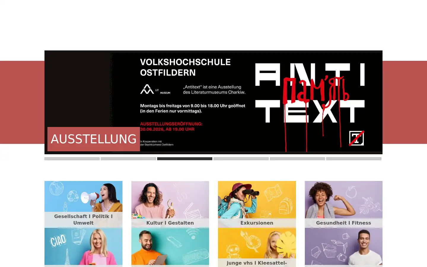 Screenshot of vhs-ostfildern.de