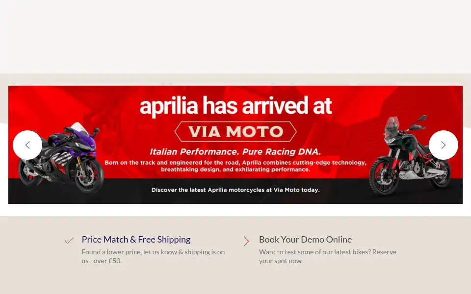 Screenshot of via-moto.co.uk