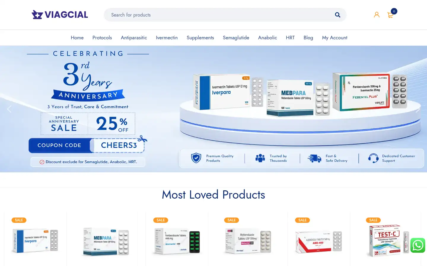 Screenshot of viagcial.com