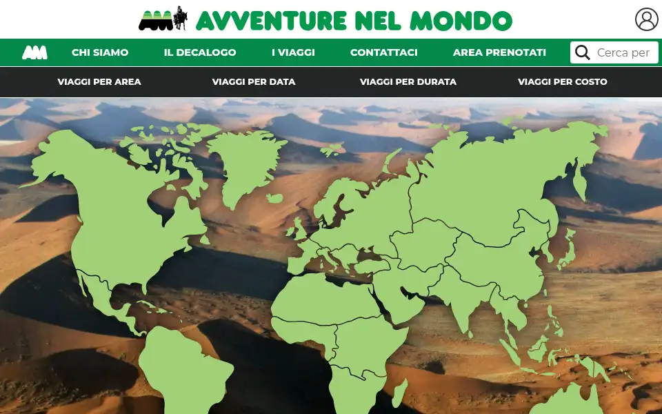 Screenshot of viaggiavventurenelmondo.it