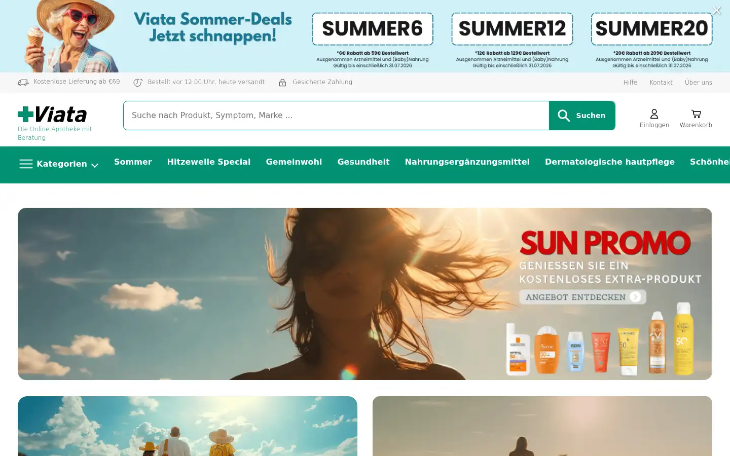 Screenshot of viata-shop.de