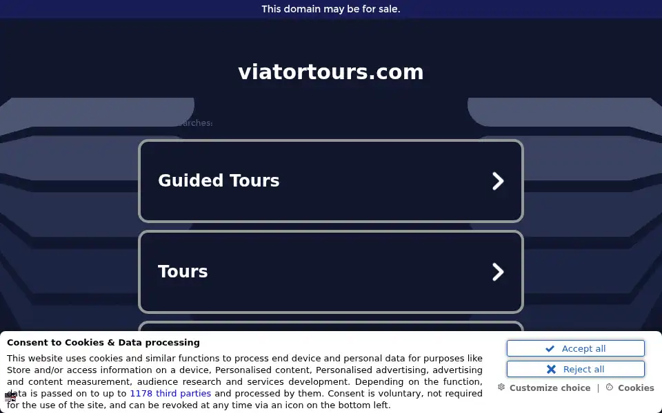 Screenshot of viatortours.com