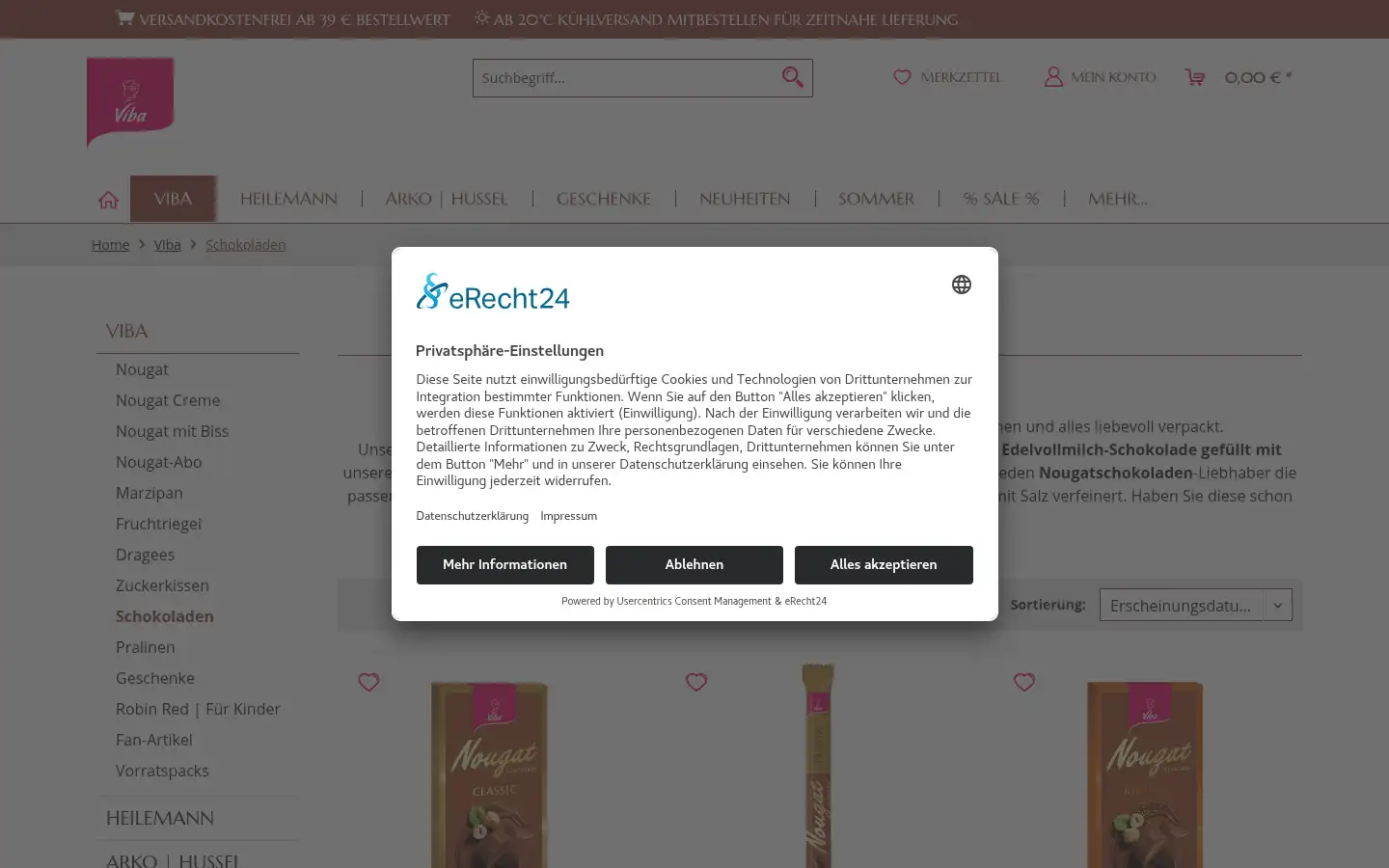 Screenshot of viba.de