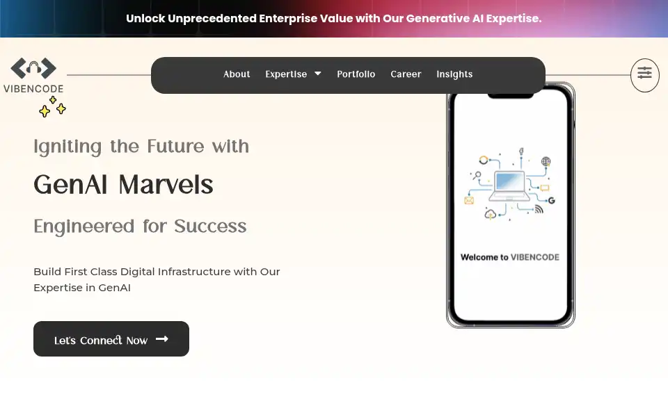 Screenshot of vibencode.com