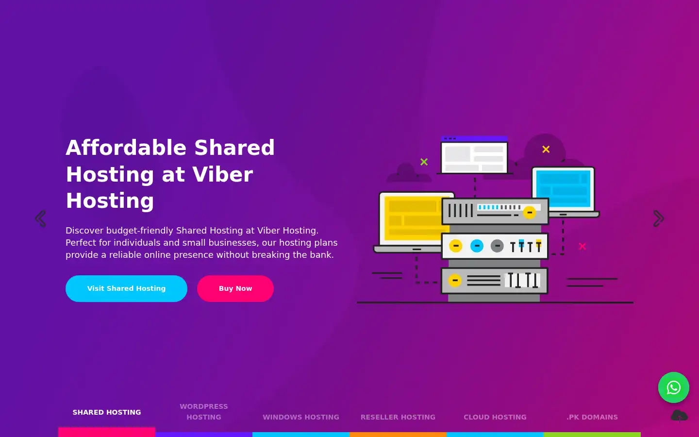 Screenshot of viberhosting.com