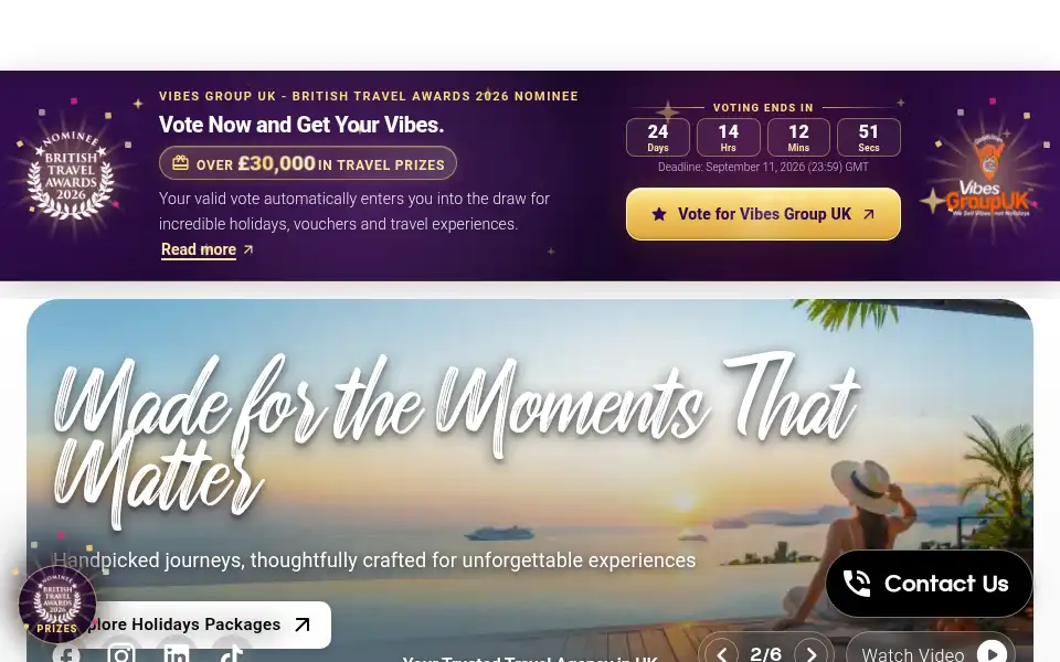 Screenshot of vibesgroupuk.com