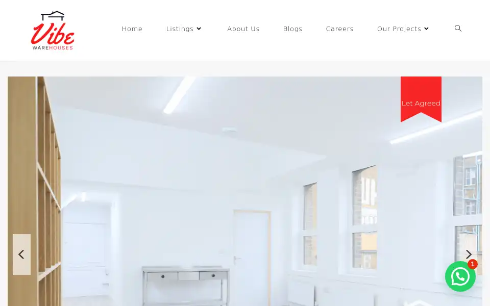 Screenshot of vibewarehouses.co.uk