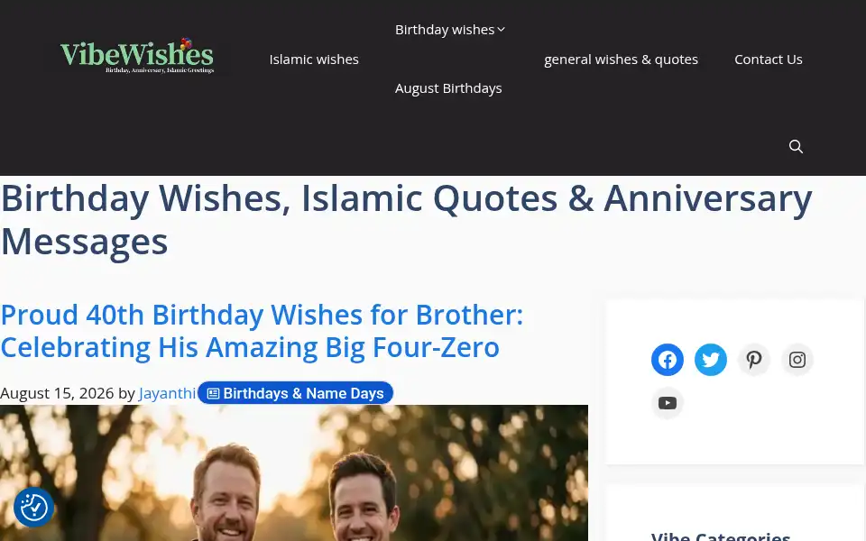 Screenshot of vibewishes.com