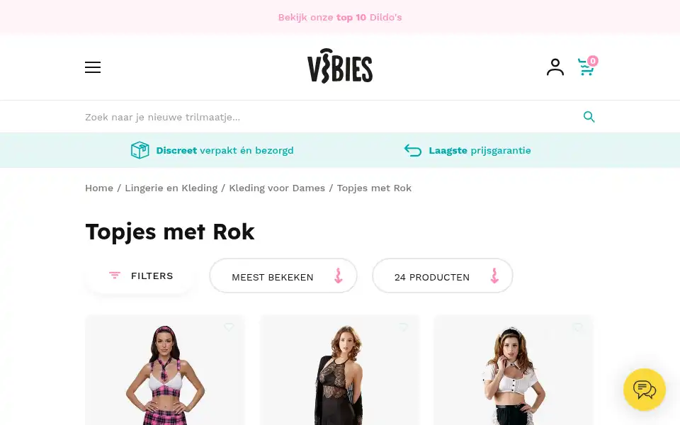 Screenshot of vibies.nl