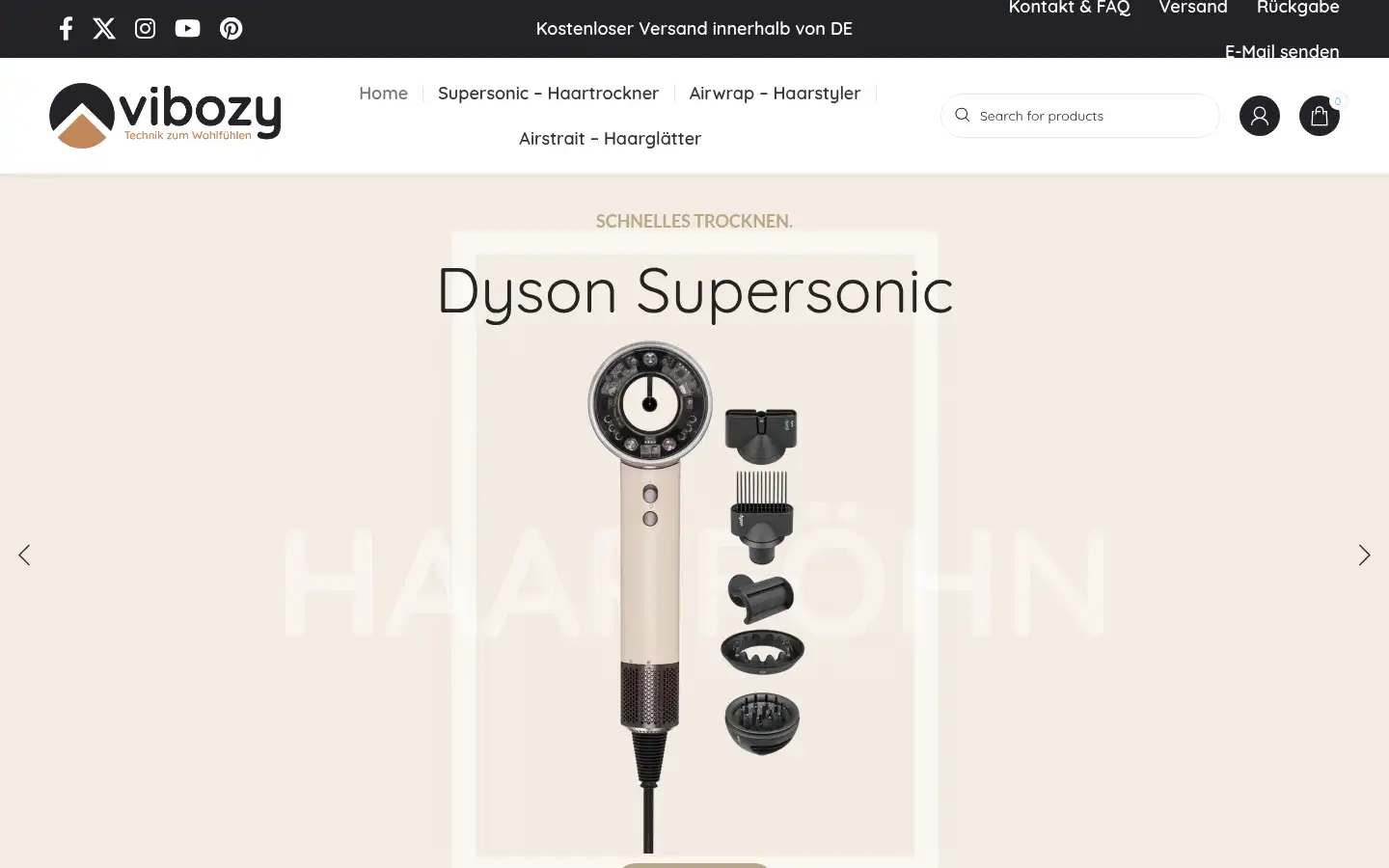 Screenshot of vibozy.com