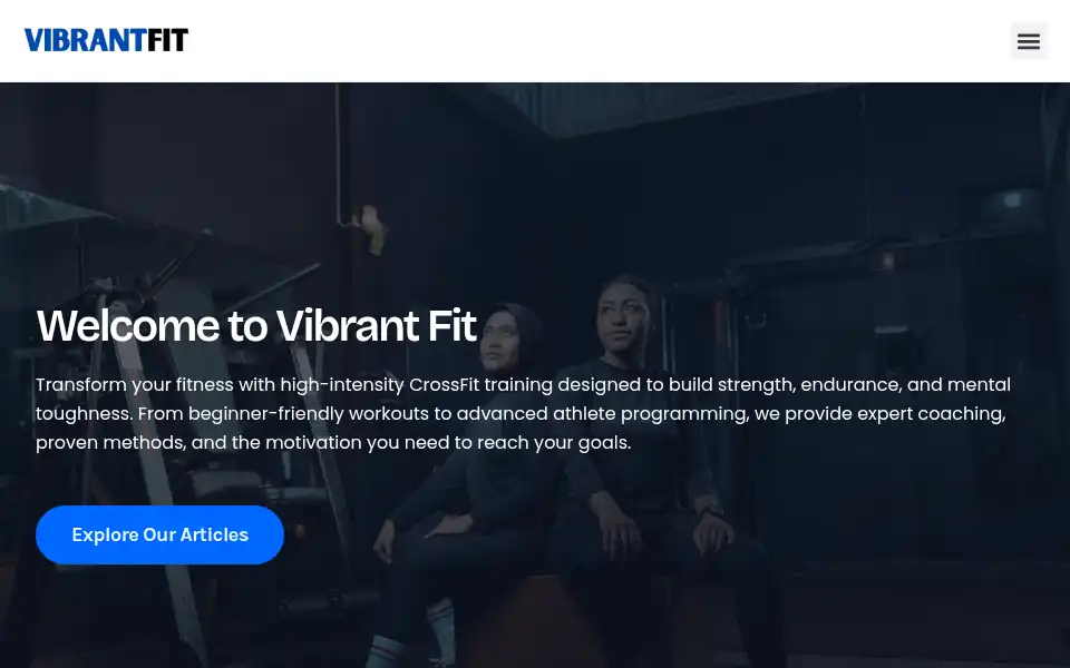 Screenshot of vibrantfit.co.uk