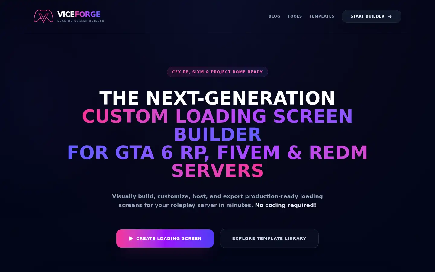 Screenshot of vice-forge.com