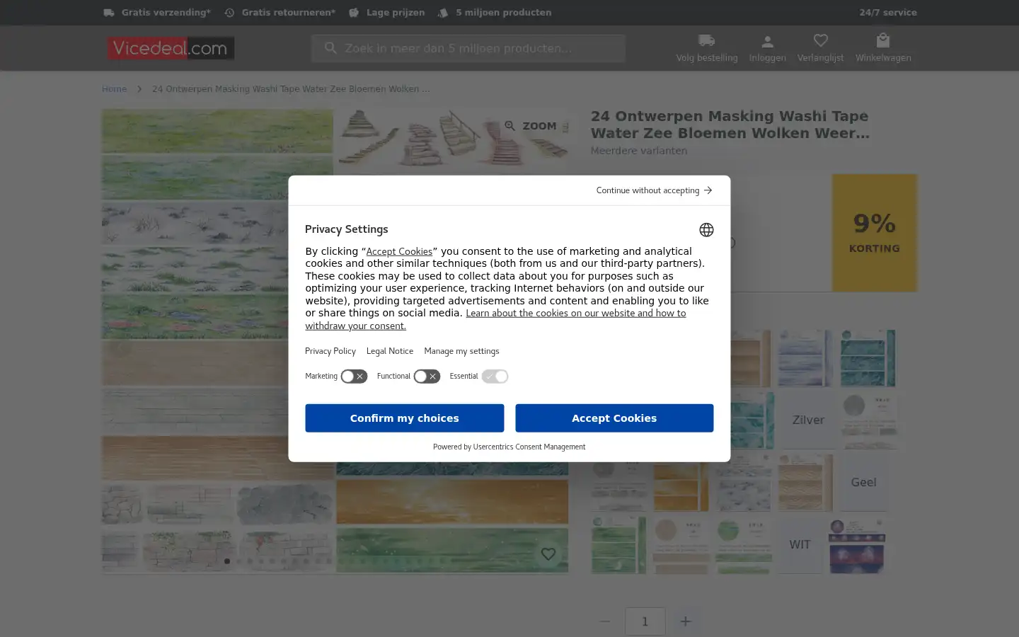 Screenshot of vicedeal.com