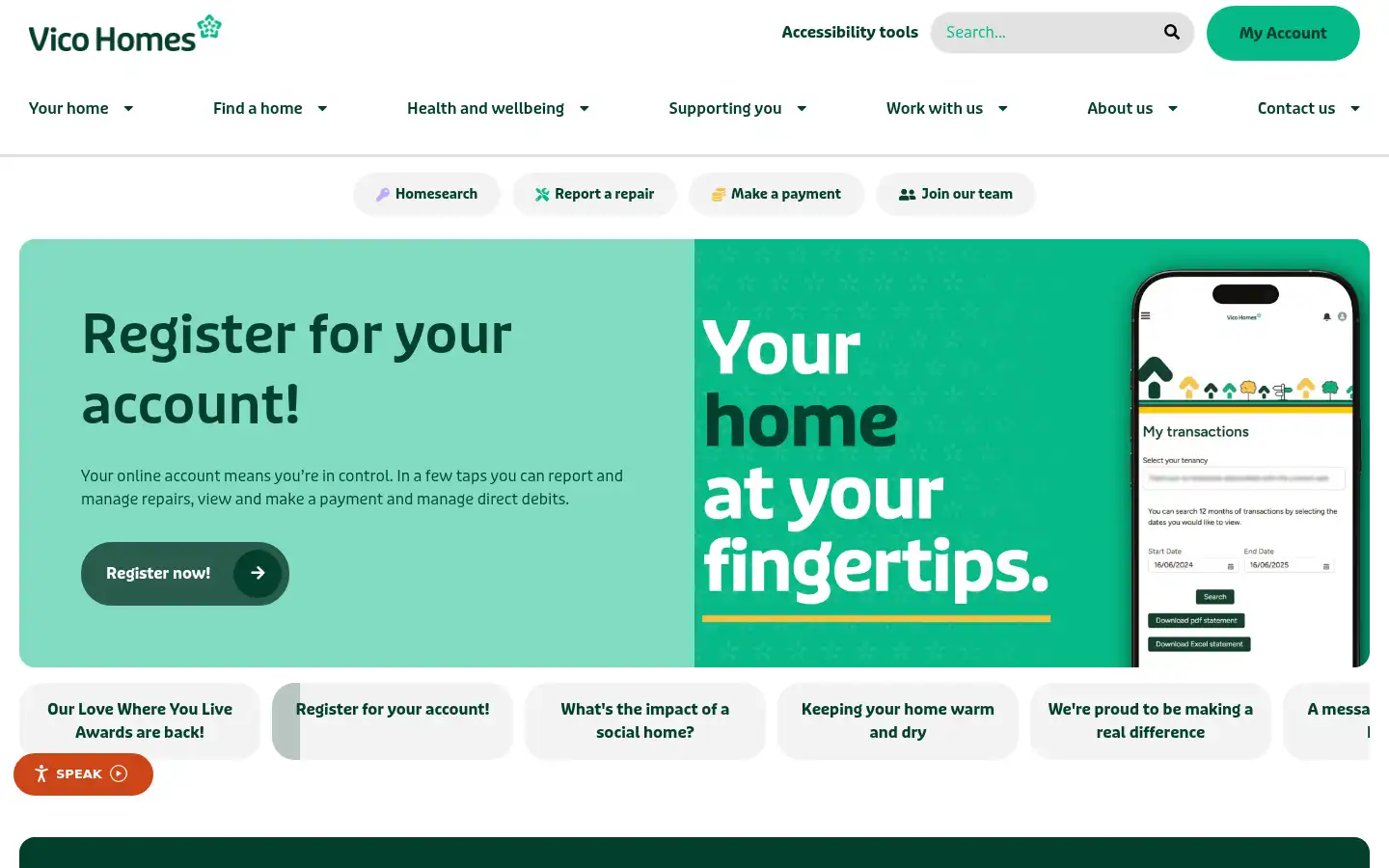 Screenshot of vicohomes.co.uk