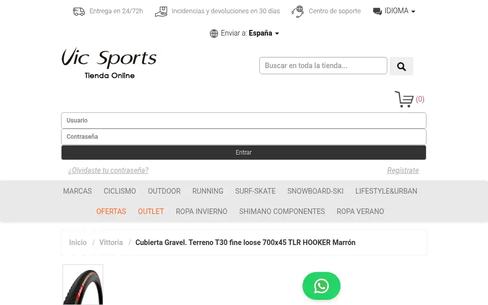 Screenshot of vicsports.es